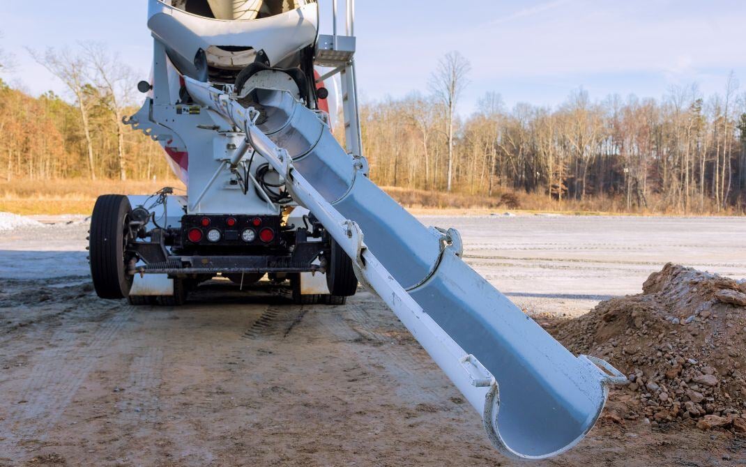 concrete truck getting ready to pour