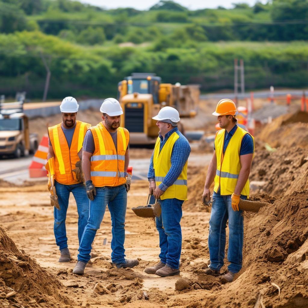 construction workers on site for earthwork job-1